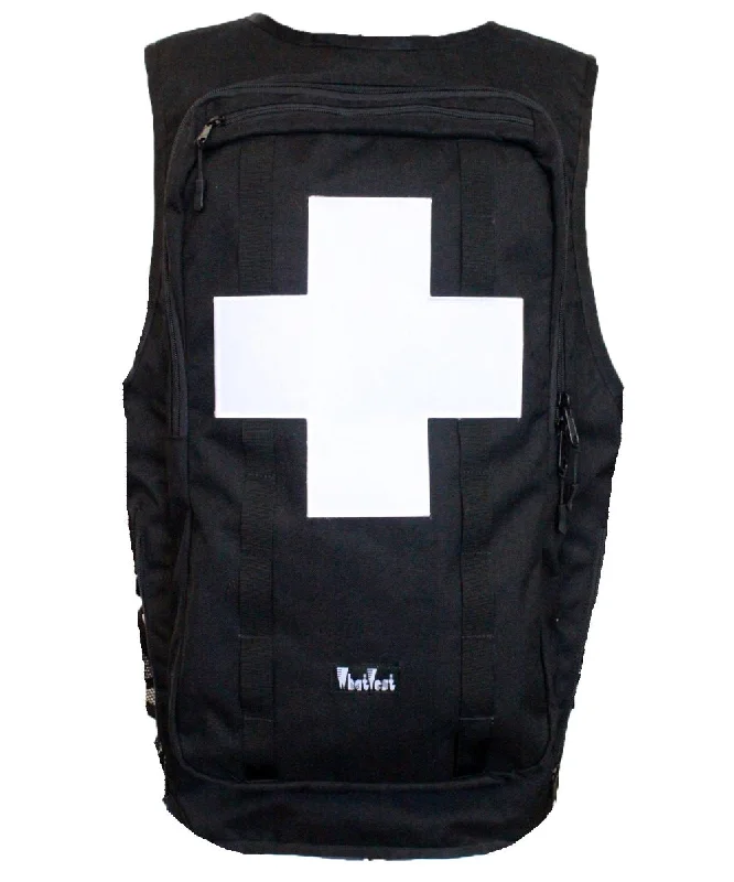 Men waistcoats with a removable lining for added versatilityBlack Ski Patrol WhatVest - Velcro Crosses Men waistcoats with a removable lining for added versatilityBlack Ski Patrol WhatVest - Velcro Crosses