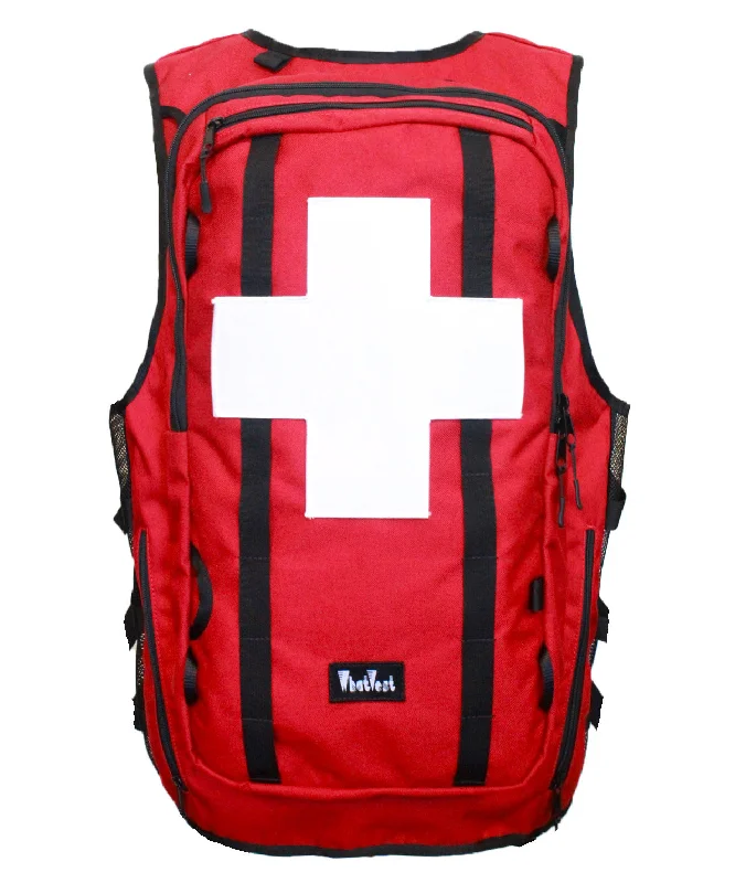 Men vest with a zip - off hood for added protection in inclement weatherSki Patrol WhatVest - Red Men vest with a zip - off hood for added protection in inclement weatherSki Patrol WhatVest - Red