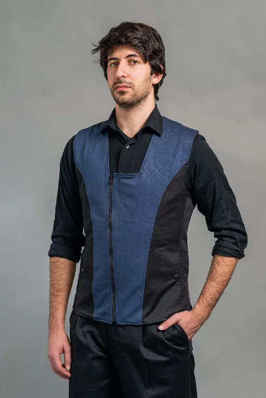 Stretch - fabric men vest for unrestricted movement during activitiesStarfleet 2293 Vest - Discovery Blue [Mens]