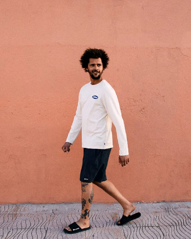Men's button - front t - shirts with a unique artistic printAttendant - Mens Long Sleeve T-Shirt - Cream Men's button - front t - shirts with a unique artistic printAttendant - Mens Long Sleeve T-Shirt - Cream