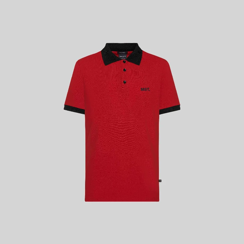 Men's long sleeve classic fit polo shirts with embroidered logosBAGRAT RED POLO