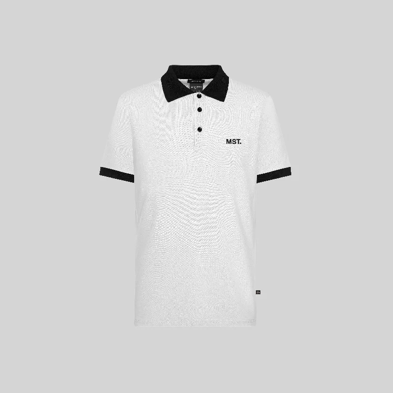Men's color - block polo shirts with a bold fashion statementBAGRAT WHITE POLO