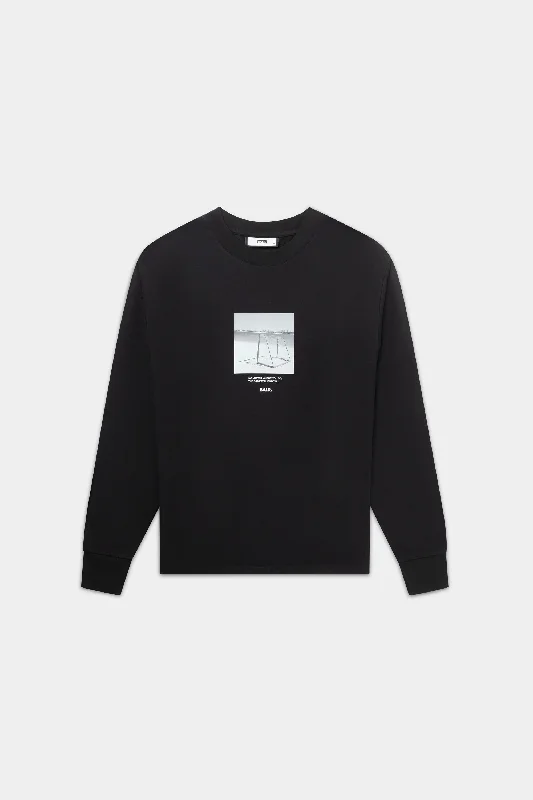 BALR. Goal Box Fit Long Sleeve T-Shirt Jet Black