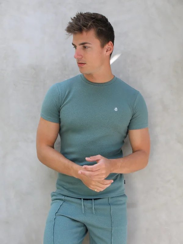Men's distressed denim - look t - shirts with a rugged appealVerona Slim T-Shirt - Khaki Green