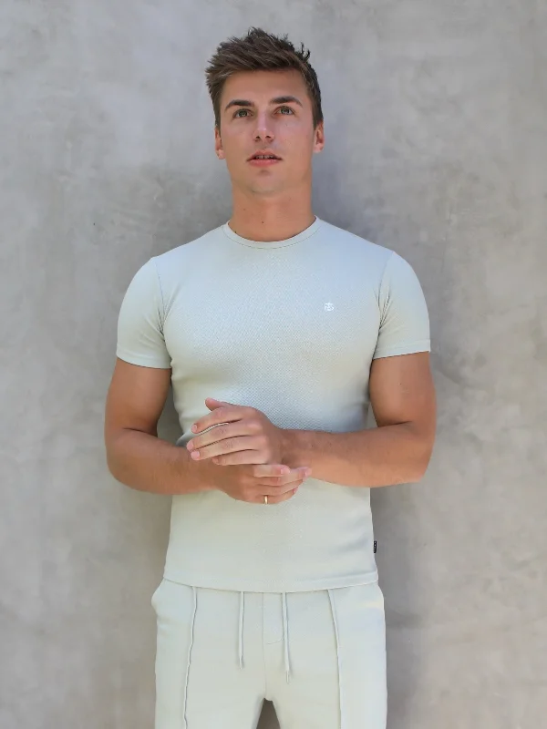 Men's organic cotton crew - neck t - shirts for everyday comfortVerona Slim T-Shirt - Sage Green