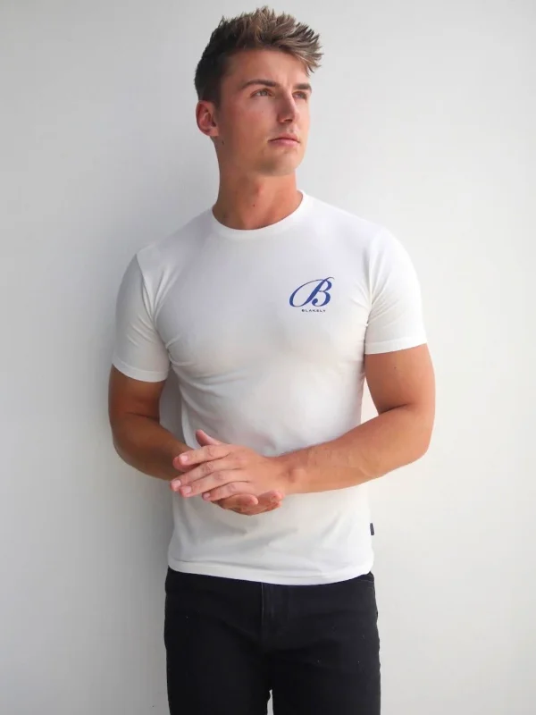 Men's v - neck muscle t - shirts for a body - building aestheticVita Slim Fit T-Shirt - Flat White