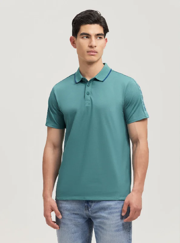 Men's long sleeve classic fit polo shirts with embroidered logosBlue Paul Pique Polo T-Shirt Men's long sleeve classic fit polo shirts with embroidered logosBlue Paul Pique Polo T-Shirt