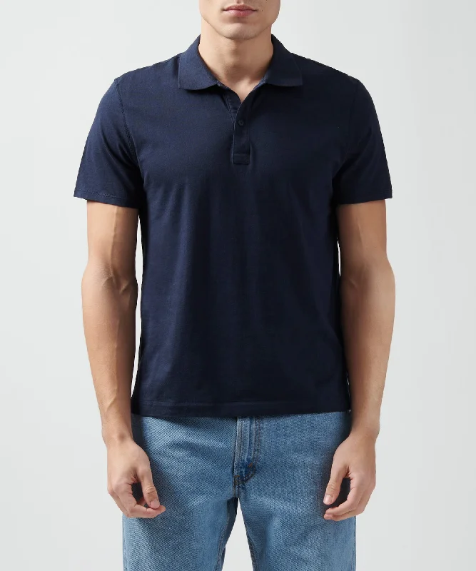Men's stretchable athletic polo shirts for fitness workoutsClassic Jersey Polo - Midnight Men's stretchable athletic polo shirts for fitness workoutsClassic Jersey Polo - Midnight