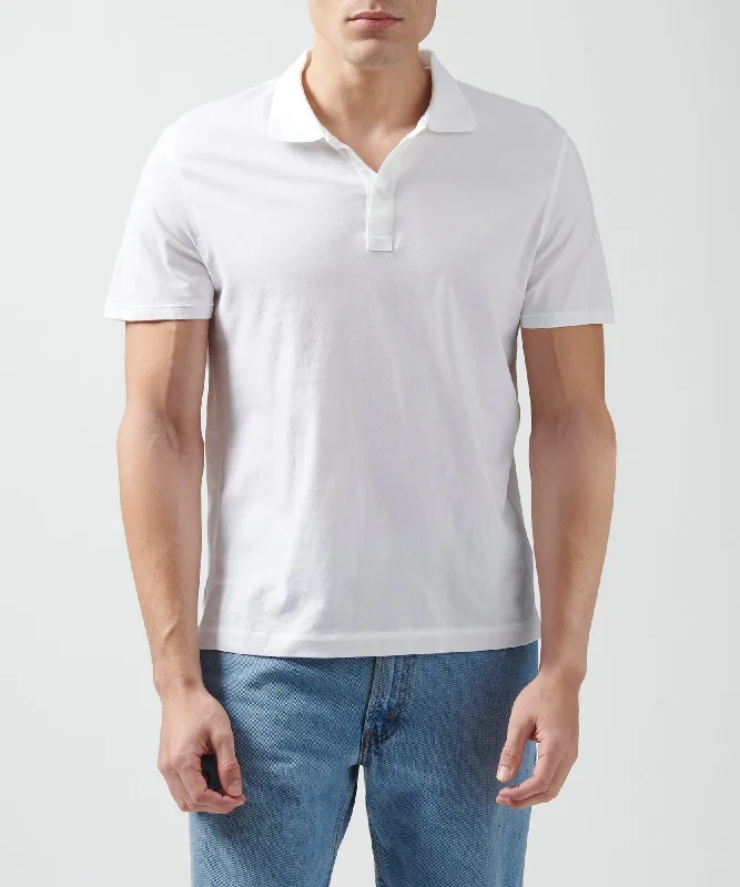 Men's antimicrobial polo shirts for odor - free daily wearClassic Jersey Polo - White