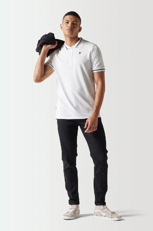 Men's vintage - inspired retro polo shirts with unique patternsCore Polo Shirt - White Men's vintage - inspired retro polo shirts with unique patternsCore Polo Shirt - White
