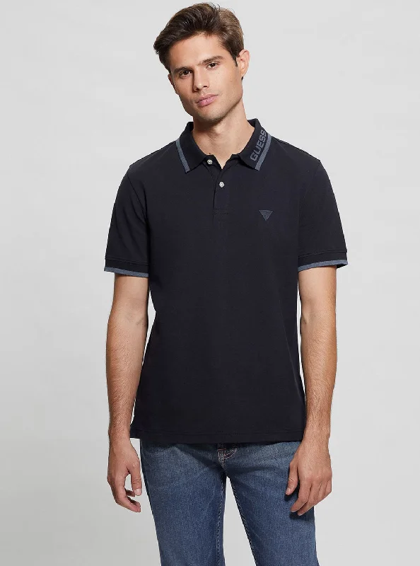 Eco Navy Lyle Short Sleeve Polo T-Shirt