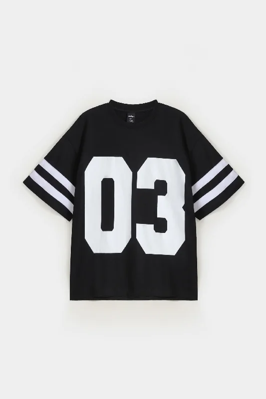 Men's ribbed t - shirts with a textured finish for added styleOversized Slogan T-shirt