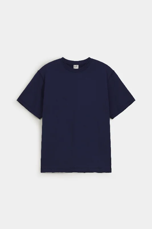 Men's polo t - shirts with a contrast collar for a preppy lookCrew Neck T-shirt With Ribbed Details