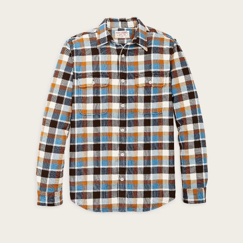 Men's long sleeve military - style utility shirts with multiple pocketsVINTAGE FLANNEL WORK SHIRT Men's long sleeve military - style utility shirts with multiple pocketsVINTAGE FLANNEL WORK SHIRT