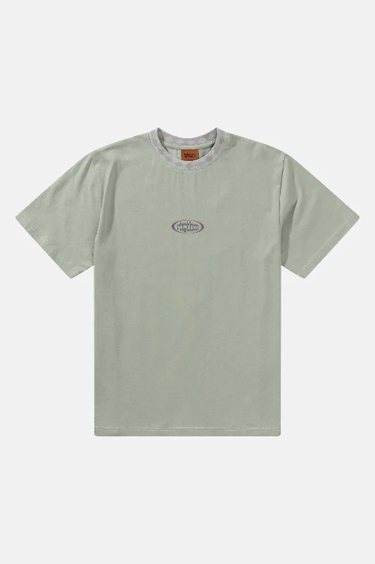 Men's long - sleeve henley t - shirts with button - down placketsFlow Vintage Ss T-Shirt Teal Men's long - sleeve henley t - shirts with button - down placketsFlow Vintage Ss T-Shirt Teal