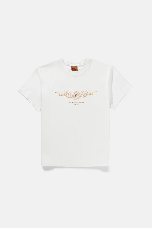 Men's lightweight performance t - shirts for running marathonsFlyer Band Ss T-Shirt Vintage White