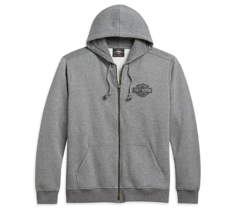 Harley-Davidson® Men's Classic Bar & Shield Logo Full-Zip Hoodie 96250-21VM