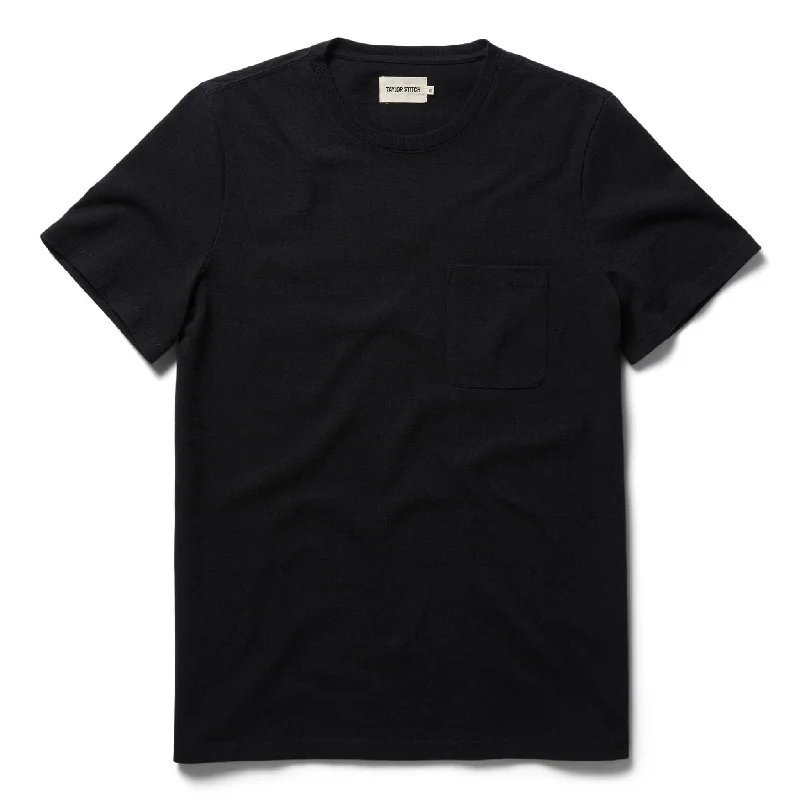 Men's plus size golf polo shirts in moisture wicking fabricThe Heavy Bag Tee in Black