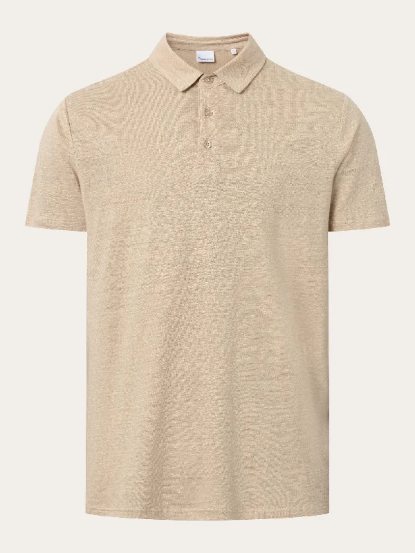 Linen polo - Safari