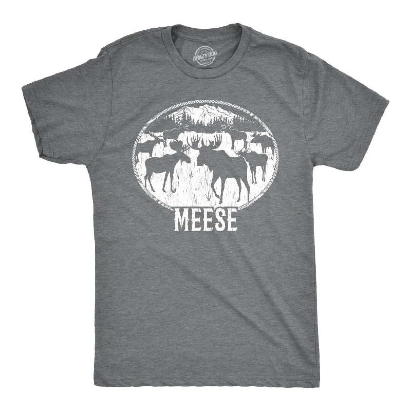Men's distressed denim - look t - shirts with a rugged appealMeese Men's T Shirt
