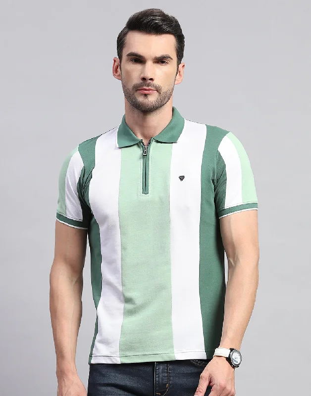 Men's reversible polo shirts with two different looksMen Green Solid Polo Collar Half Sleeve T-Shirt Men's reversible polo shirts with two different looksMen Green Solid Polo Collar Half Sleeve T-Shirt