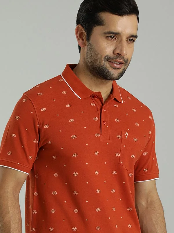 Men's slim fit short sleeve polo shirts with contrast collarsMen Printed Polo T-Shirt Men's slim fit short sleeve polo shirts with contrast collarsMen Printed Polo T-Shirt