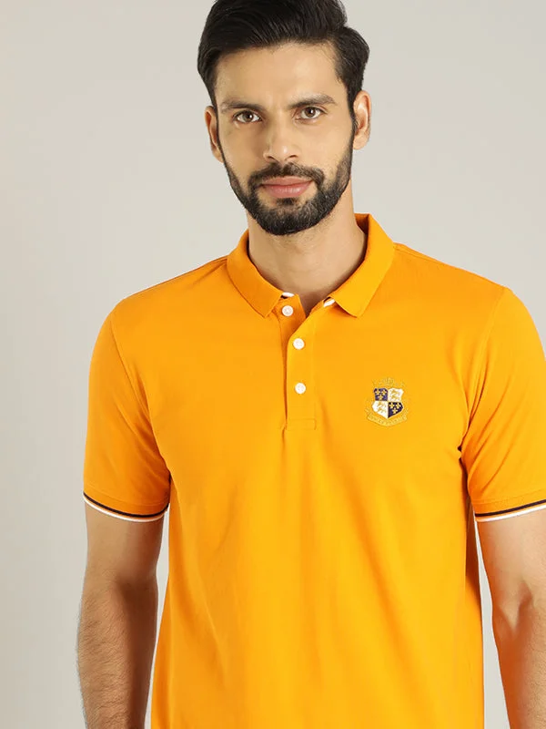 Men Solid Polo T-Shirt