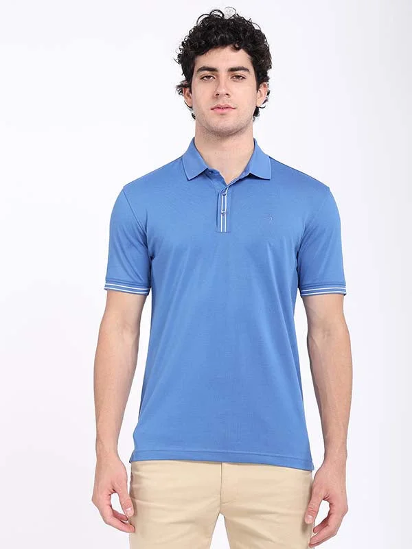 Men's long sleeve classic fit polo shirts with embroidered logosMen Solid Polo T-Shirt