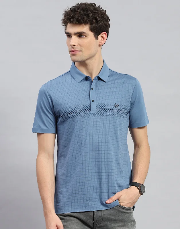 Men's reversible polo shirts with two different looksMen Teal Blue Solid Polo Collar Half Sleeve T-Shirt Men's reversible polo shirts with two different looksMen Teal Blue Solid Polo Collar Half Sleeve T-Shirt