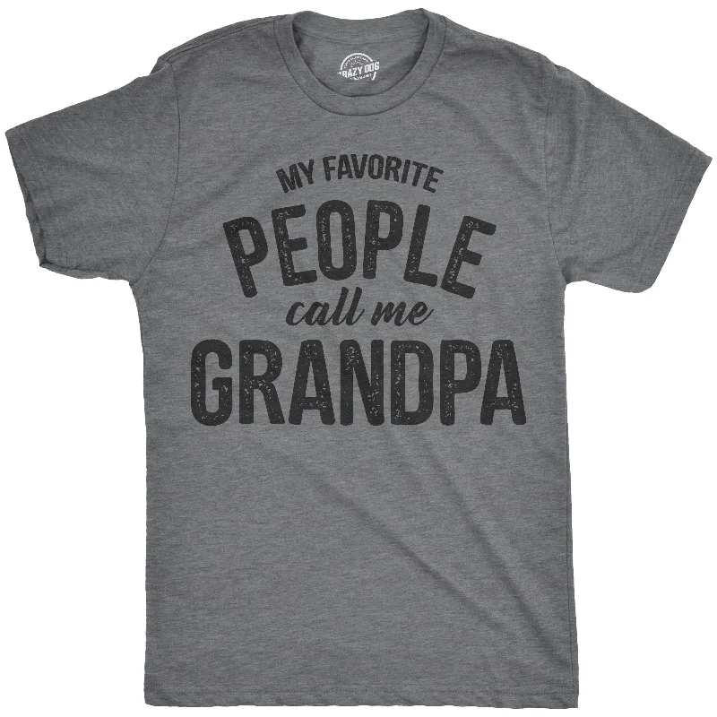 Men's polo t - shirts with a contrast collar for a preppy lookMy Favorite People Call Me Grandpa Men's T Shirt
