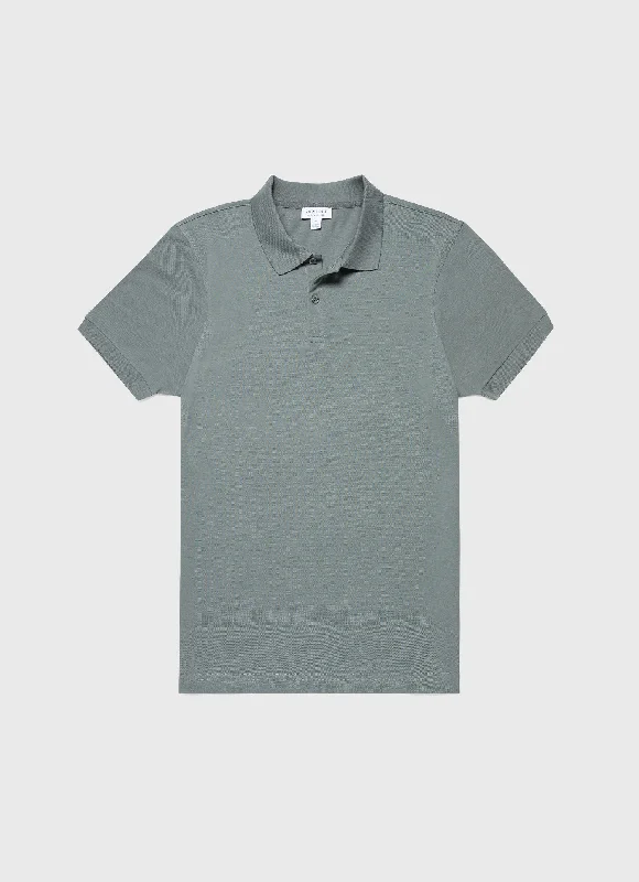 Men's reversible polo shirts with two different looksMen's Piqué Polo Shirt in Smoke Green Men's reversible polo shirts with two different looksMen's Piqué Polo Shirt in Smoke Green