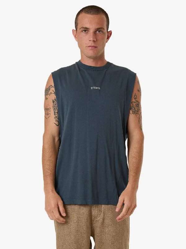 Minimal Thrills Merch Fit Muscle Tee - Dark Slate