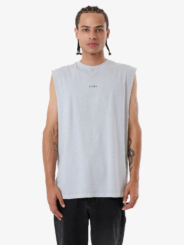 breathable men's tank topsMinimal Thrills Merch Fit Muscle Tee - Iceberg