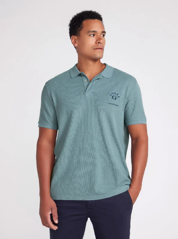 Ocean Blue Ground Logo Polo T-Shirt