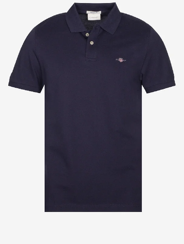 Men's quick - dry polo shirts for water sports activitiesRegular Shield Short Sleeve Pique Polo Evening Blue Men's quick - dry polo shirts for water sports activitiesRegular Shield Short Sleeve Pique Polo Evening Blue