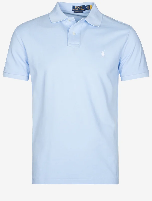 Men's high - collar polo shirts with a modern twistMesh Polo Shirt Blue