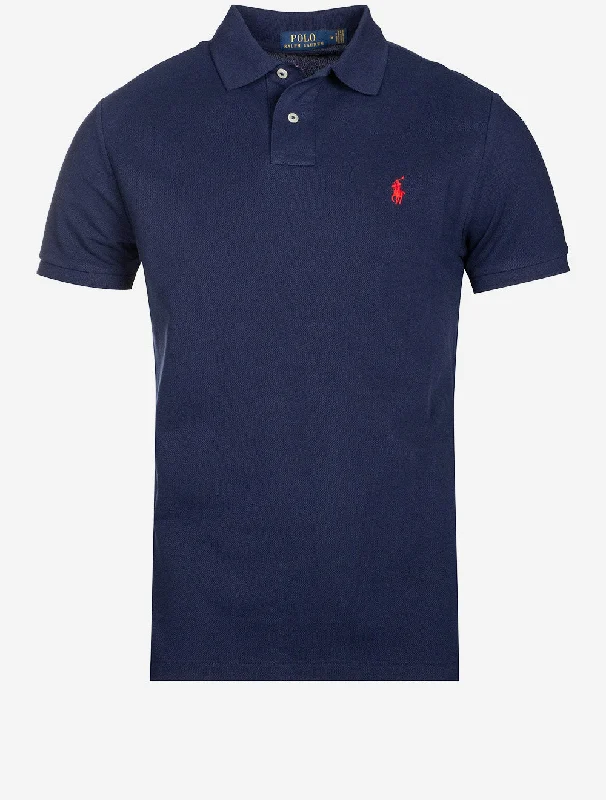 Men's formal - style silk blend polo shirts for special occasionsMesh Polo Shirt Light Navy