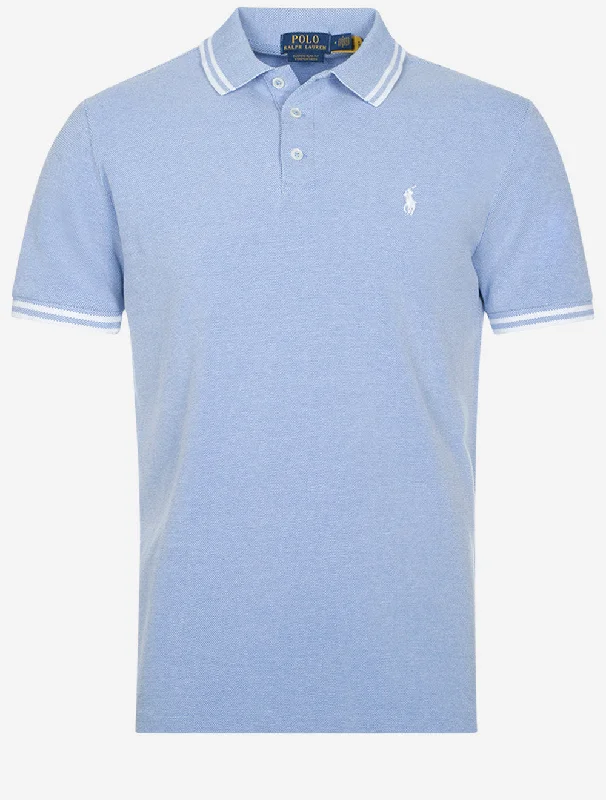 Men's ribbed cuffs and hem polo shirts for a textured lookOxford Pique Polo Harbor Island Blue Men's ribbed cuffs and hem polo shirts for a textured lookOxford Pique Polo Harbor Island Blue