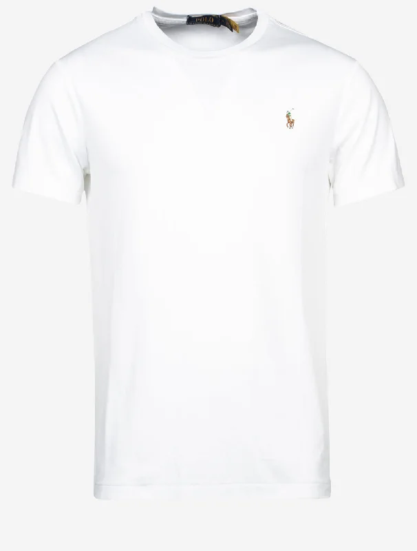 Men's UV - protected polo shirts for outdoor gardeningPima Short Sleeve T-shirt White Men's UV - protected polo shirts for outdoor gardeningPima Short Sleeve T-shirt White