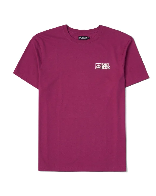 Men's button - front t - shirts with a unique artistic printSaltrock Original - Mens Short Sleeve T-Shirt - Burgundy