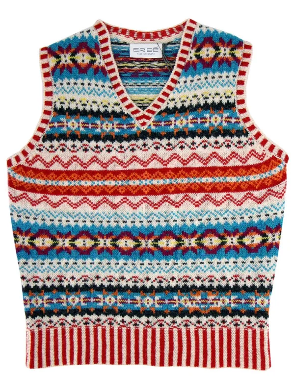 men's tank tops with reflective detailsVintage Style Shetland Wool Fair Isle Vest in Firecracker Red men's tank tops with reflective detailsVintage Style Shetland Wool Fair Isle Vest in Firecracker Red