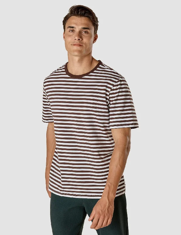 Men's slim fit short sleeve polo shirts with contrast collarsStriped Supima T-shirt Box Fit Espresso Men's slim fit short sleeve polo shirts with contrast collarsStriped Supima T-shirt Box Fit Espresso