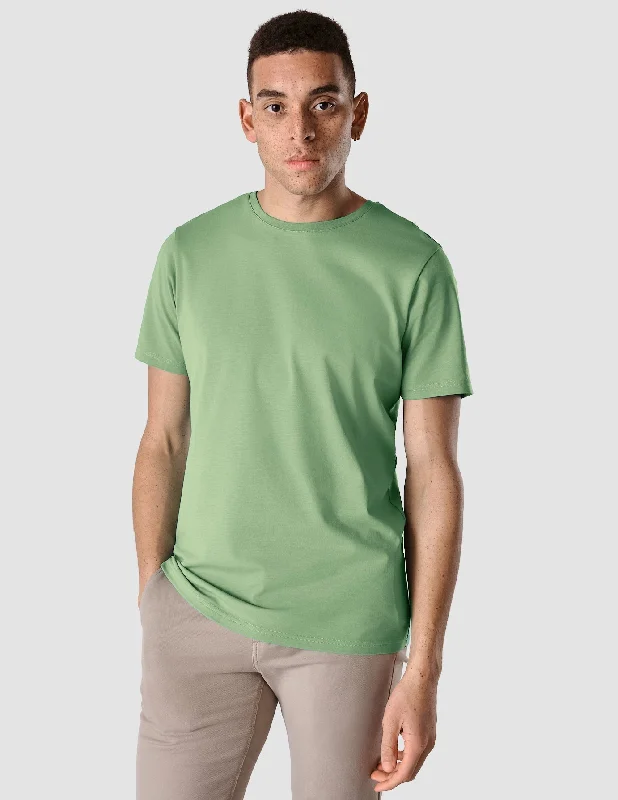 Men's vintage - inspired retro polo shirts with unique patternsSupima T-shirt Moss