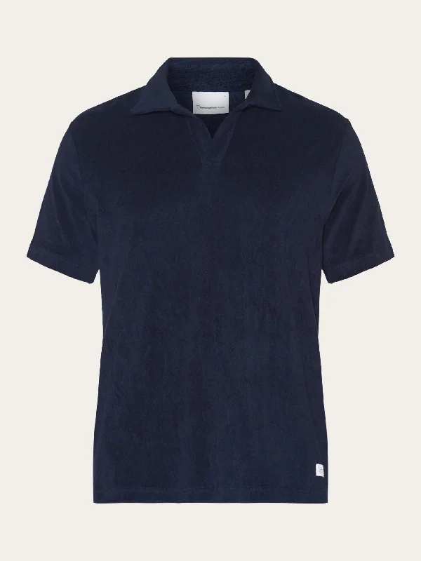 Men's antimicrobial polo shirts for odor - free daily wearTerry polo - Night Sky