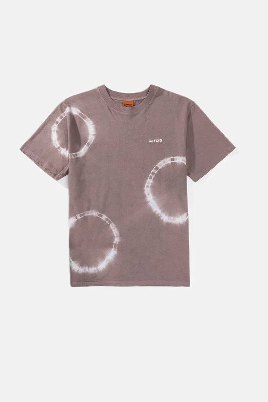 Men's v - neck muscle t - shirts for a body - building aestheticTie Dye Ss T-Shirt Plum