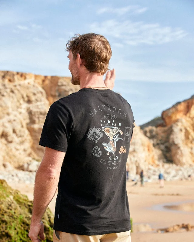 Men's tie - dye t - shirts with a bohemian styleVegas Cocktail - Mens Short Sleeve T-Shirt - Black