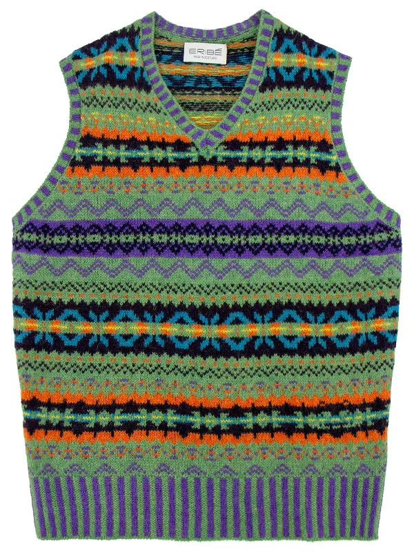men's tank tops with thumb holesVintage Style Shetland Wool Fair Isle Vest in Rupert Green men's tank tops with thumb holesVintage Style Shetland Wool Fair Isle Vest in Rupert Green