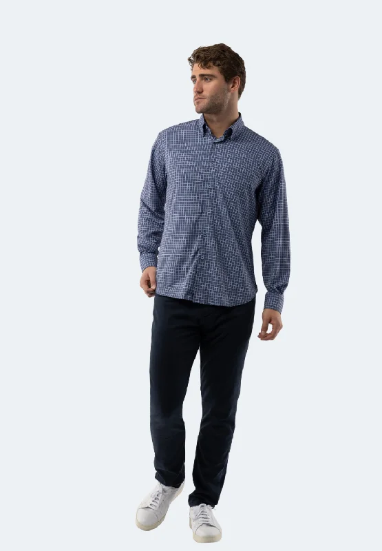 Men's antimicrobial t - shirts for odor - free freshness during travelBaby Blue Check and Plaid Shirt Men's antimicrobial t - shirts for odor - free freshness during travelBaby Blue Check and Plaid Shirt
