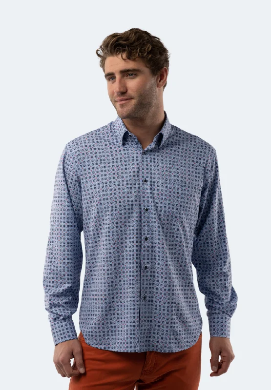 Men's plus - size pocket t - shirts with a classic lookBaby Blue with Red X Marks Shirt Men's plus - size pocket t - shirts with a classic lookBaby Blue with Red X Marks Shirt