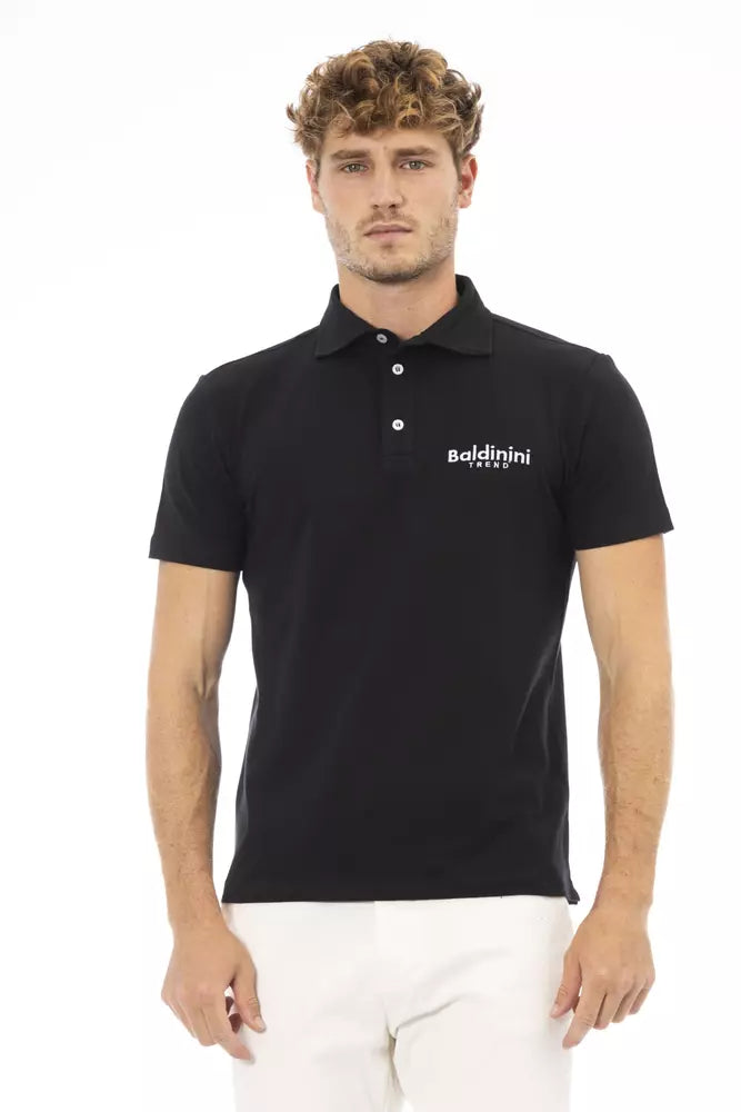 Men's distressed denim - look t - shirts with a rugged appealBaldinini Trend  Cotton Men Polo Men's Shirt